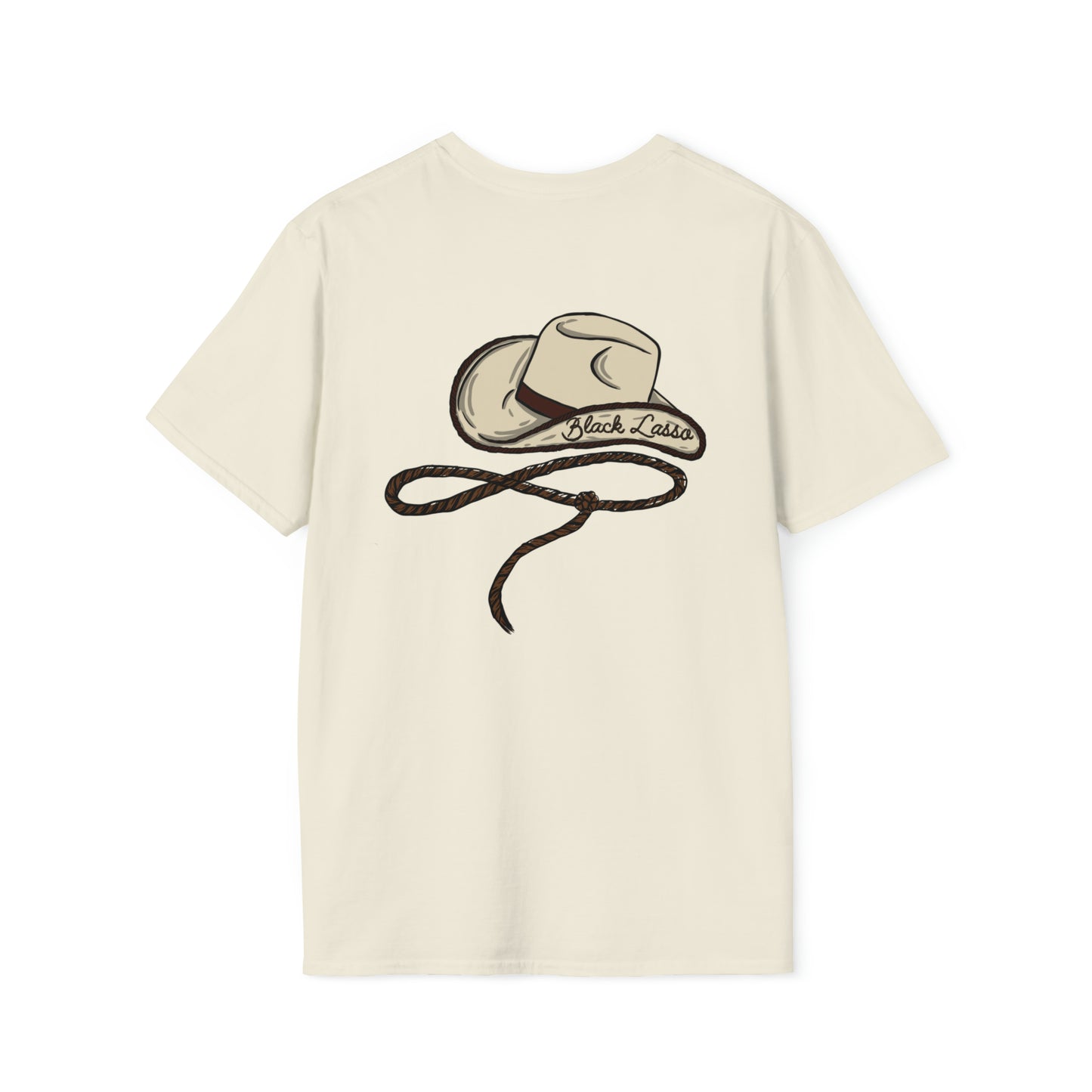 Black Lasso Hat Softstyle T-Shirt